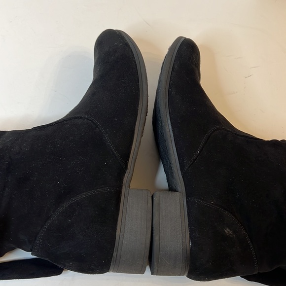 JUSTICE BLACK SUEDE  ANKLE BOOTS SZ 8 - Picture 9 of 12